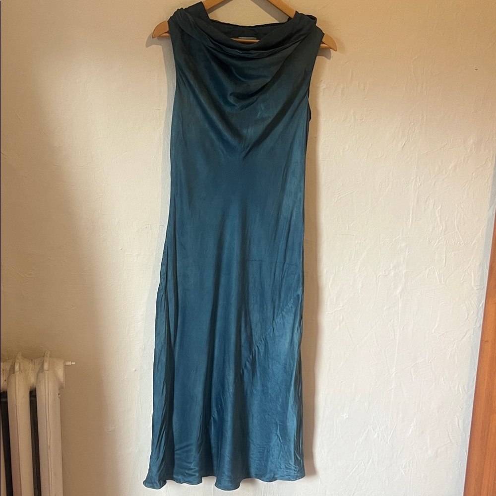 Silk Cowl Neck Dress